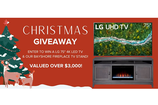 Free LG TV & Bayshore Fireplace TV Stand