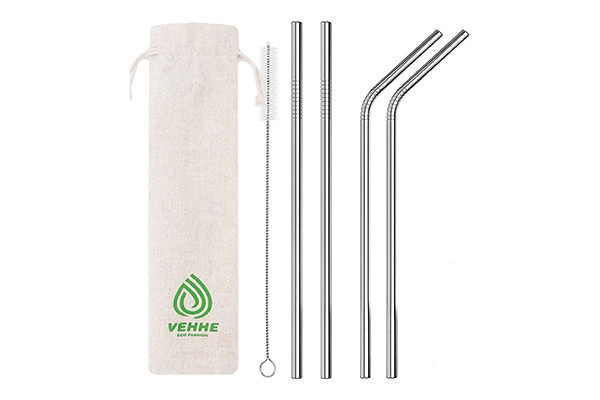 Free VEHHE Reusable Metal Straws