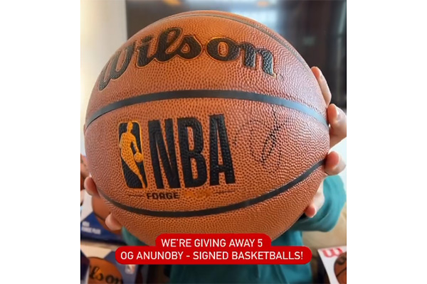 Free OG Anunoby Signed Basketballs